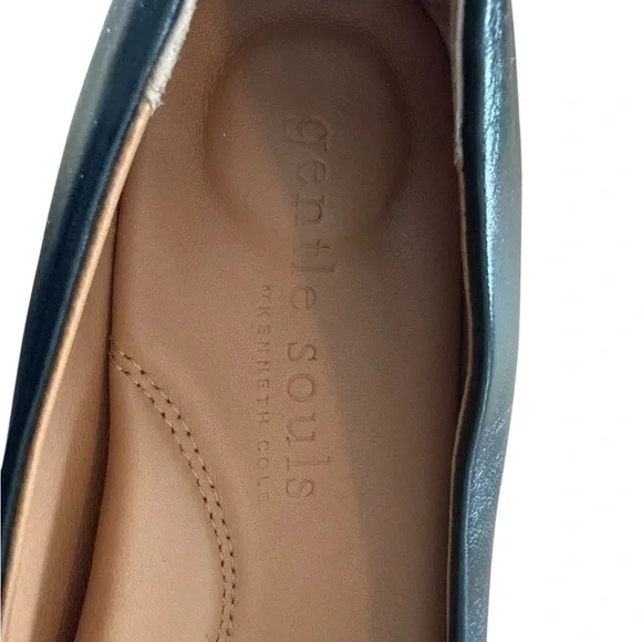 Gentle Souls Black Leather Bow Ballet Flats Size 6.5 - Picture 7 of 9